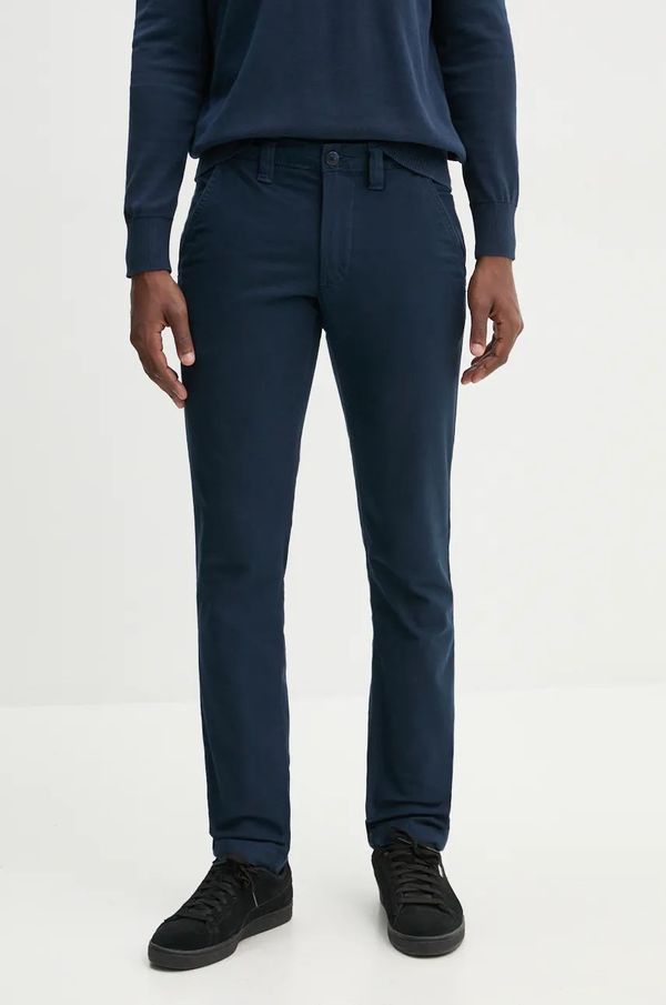 Timberland Hlače Timberland za muškarce, boja: tamno plava, chinos kroj, TB0A6V324331