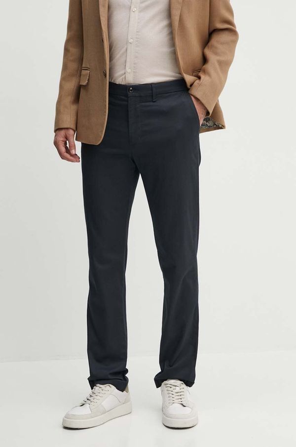 Tommy Hilfiger Hlače Tommy Hilfiger za muškarce, boja: tamno plava, chinos kroj, MW0MW35637