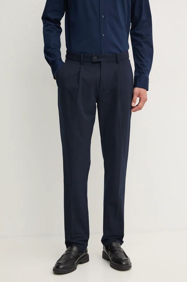 Tommy Hilfiger Hlače Tommy Hilfiger za muškarce, boja: tamno plava, chinos kroj, MW0MW37273