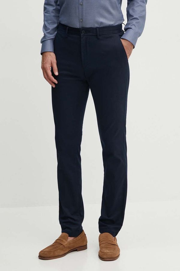 Tommy Hilfiger Hlače Tommy Hilfiger za muškarce, boja: tamno plava, uski kroj, MW0MW28883