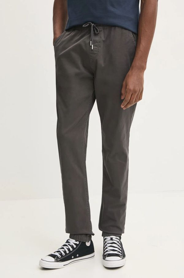 Tommy Jeans Hlače Tommy Jeans za muškarce, boja: siva, DM0DM20283