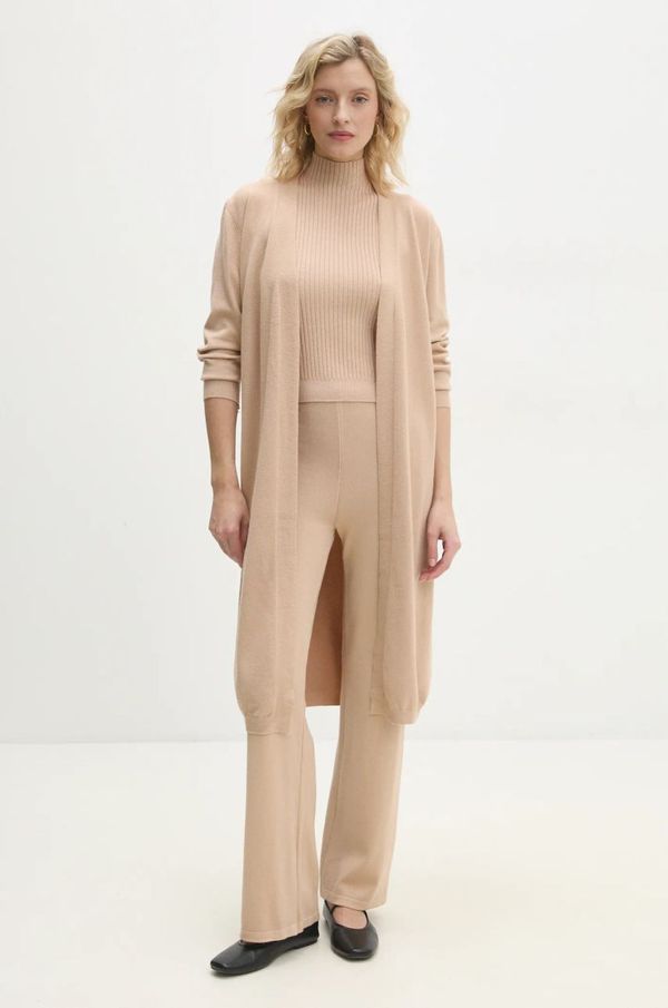 Answear Lab Hlače, top i kardigan Answear Lab boja: bež