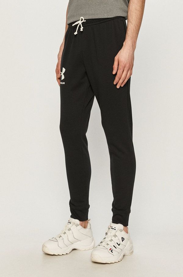 Under Armour Hlače Under Armour za muškarce, boja: crna, glatki materijal, 1361642-001