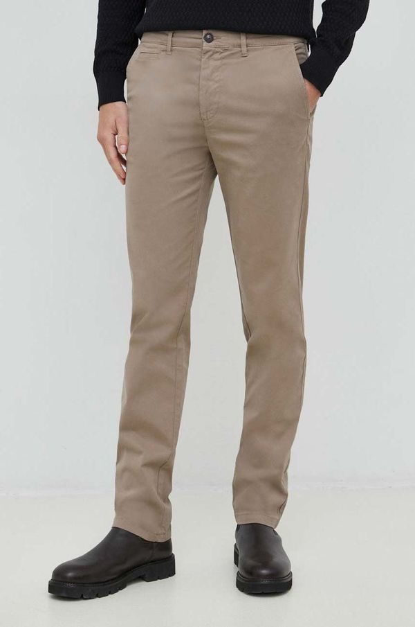 United Colors of Benetton Hlače United Colors of Benetton za muškarce, boja: smeđa, uski kroj