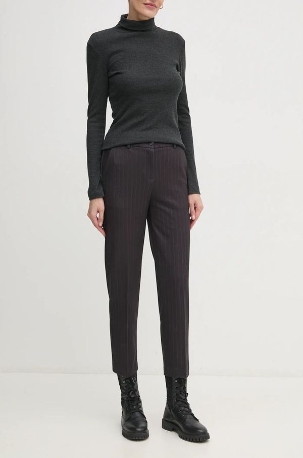 United Colors of Benetton Hlače United Colors of Benetton za žene, boja: crna, kroj cigarette, visoki struk, 4GEVDF07U