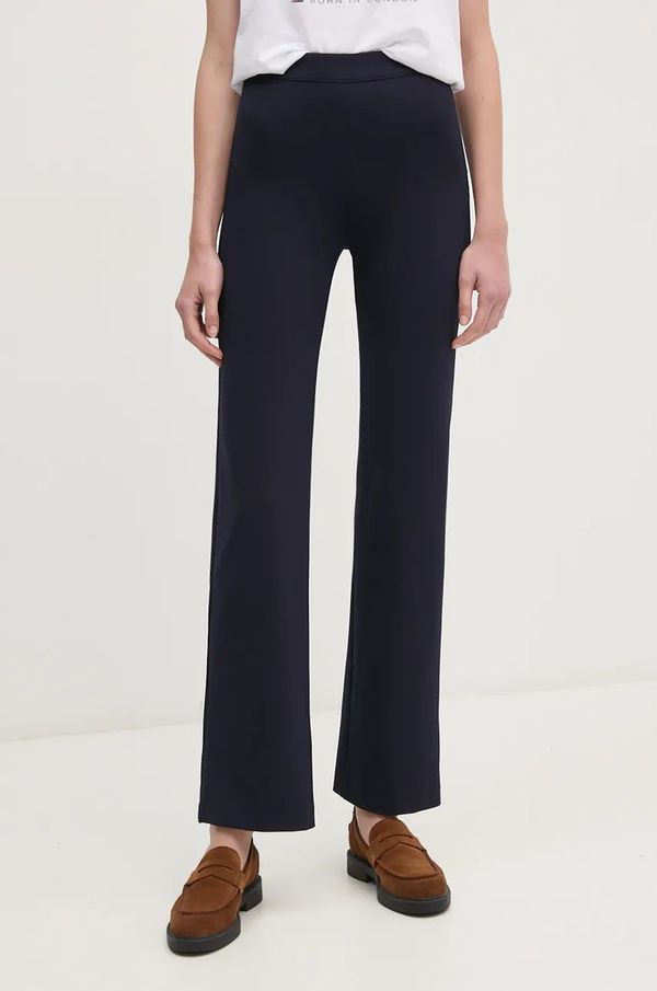 United Colors of Benetton Hlače United Colors of Benetton za žene, boja: tamno plava, široke, visoki struk, 47CKDF00H