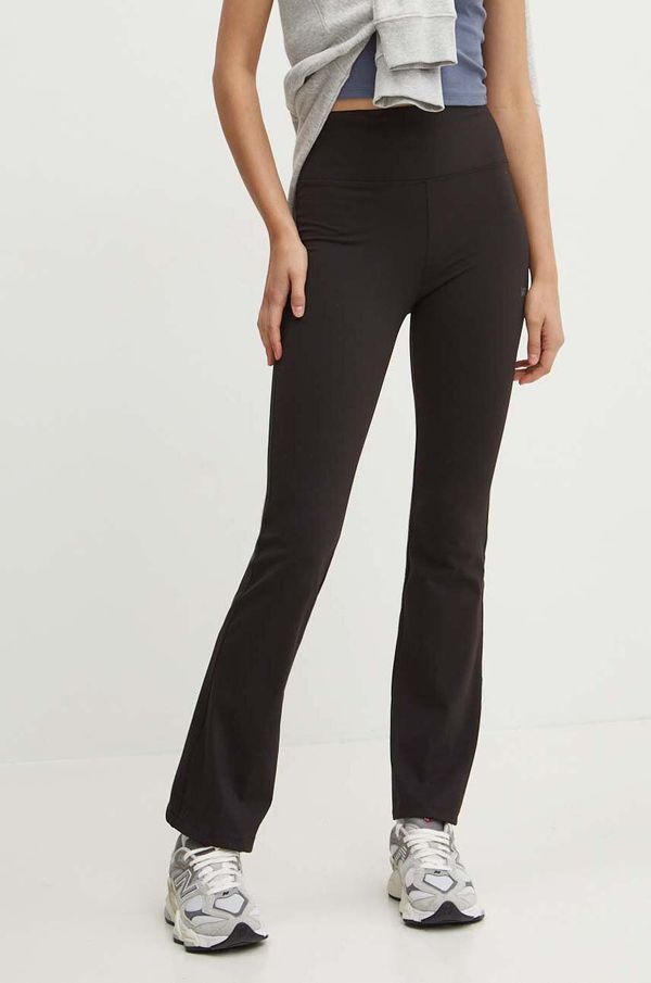 Vans Hlače Vans za žene, boja: crna, trapez, visoki struk, VN000G9QBLK1