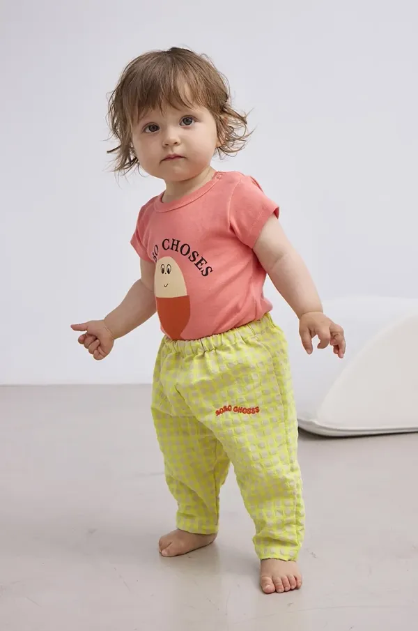 Bobo Choses Hlače za bebe Bobo Choses boja: žuta, bez uzorka, 125AB061