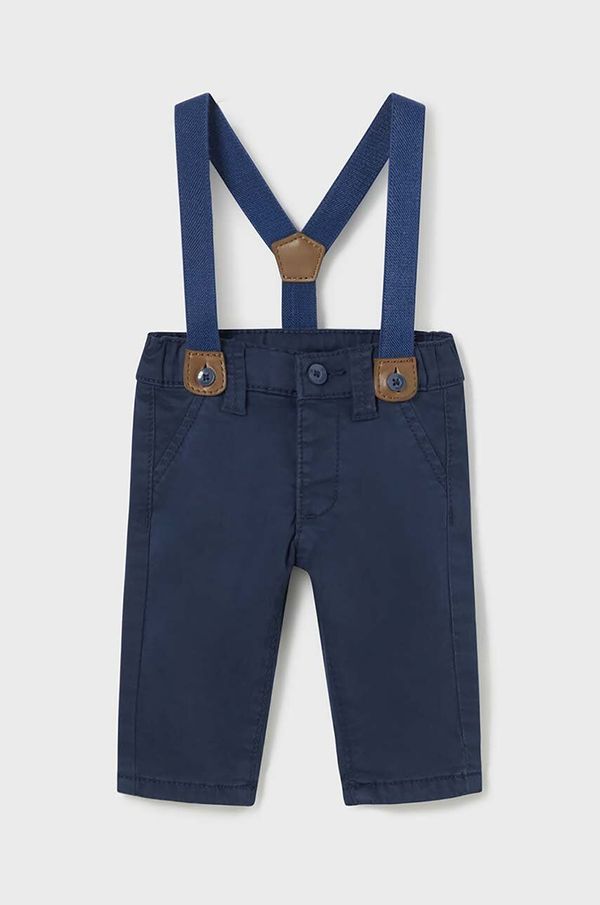 Mayoral Newborn Hlače za bebe Mayoral Newborn boja: tamno plava, bez uzorka, 2521
