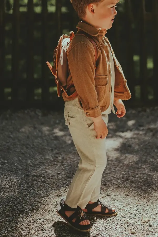Donsje Hlače za bebe s primjesom lana Donsje Dado Trousers