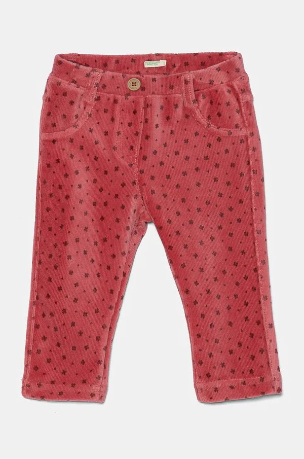 United Colors of Benetton Hlače za bebe United Colors of Benetton boja: ružičasta, s uzorkom, 4T4MAE005