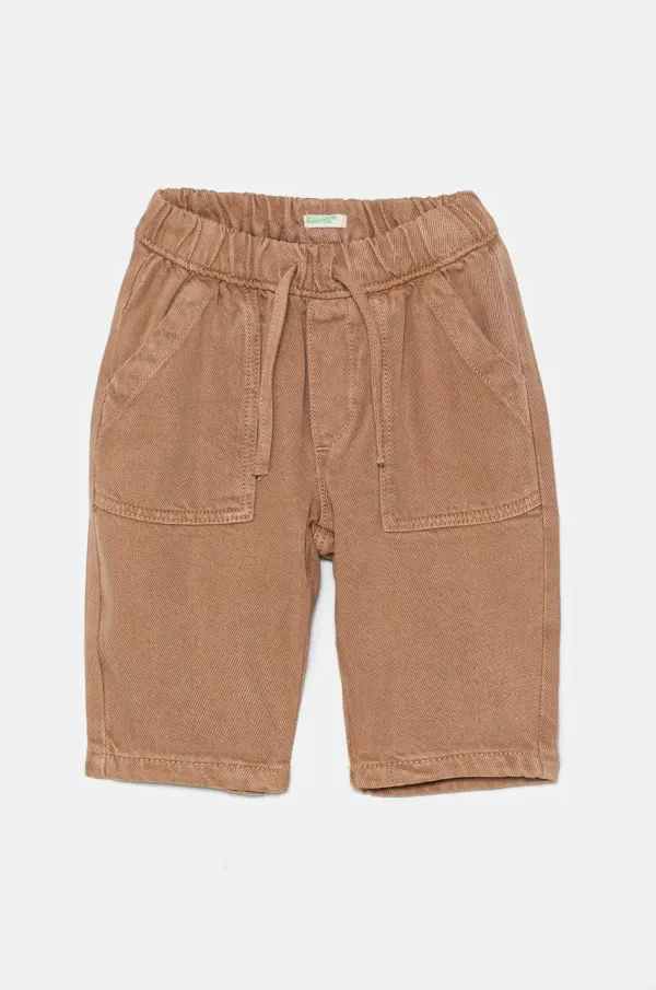 United Colors of Benetton Hlače za bebe United Colors of Benetton boja: smeđa, melanž, 41AQAF01F