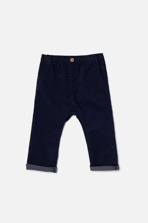 United Colors of Benetton Hlače za bebe United Colors of Benetton boja: tamno plava, bez uzorka, 4AU0AF018