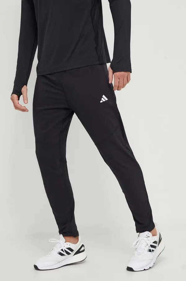 Adidas Hlače za trčanje adidas Performance Own the Run boja: crna, s tiskom