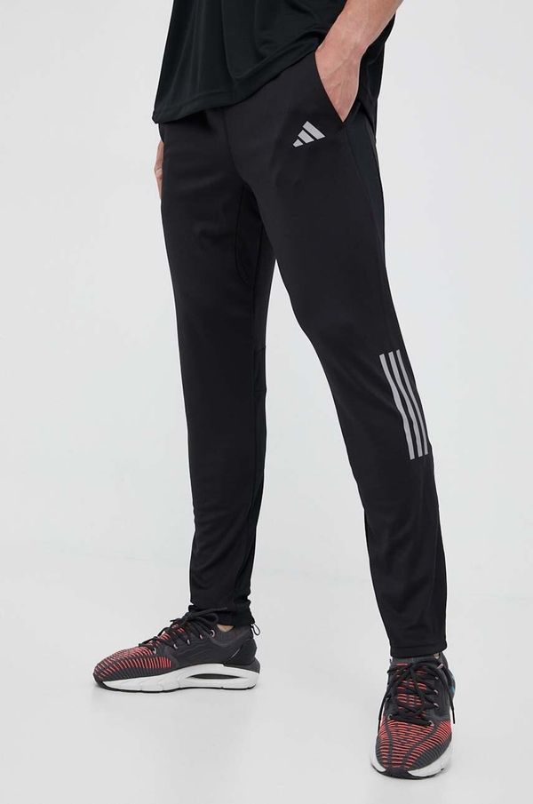Adidas Hlače za trčanje adidas Performance Own the Run boja: crna, s tiskom