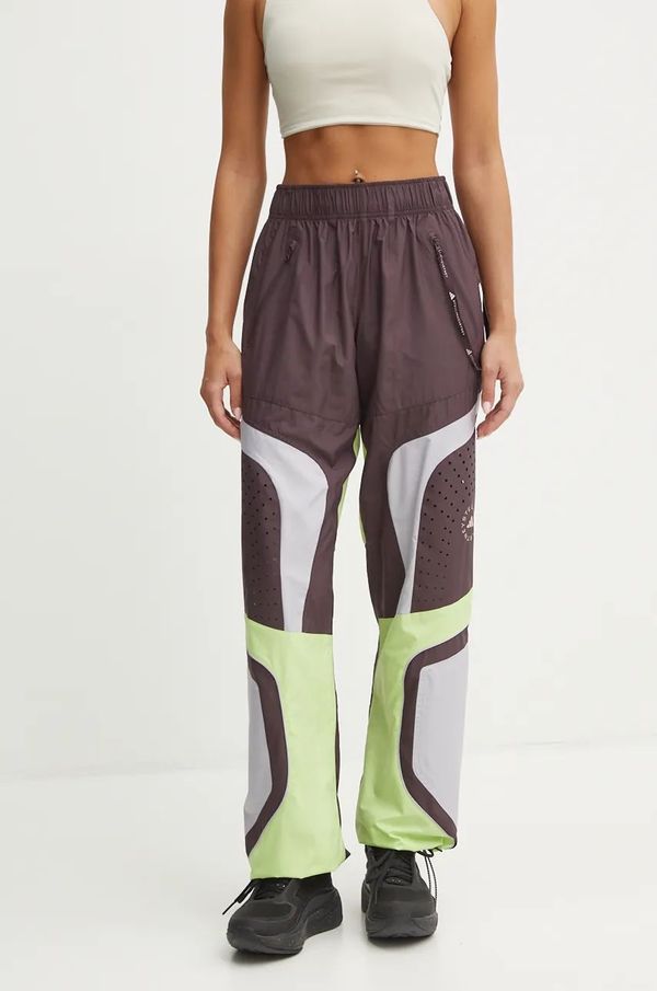 adidas by Stella McCartney Hlače za trening adidas by Stella McCartney boja: ljubičasta, široke, visoki struk, IX1628