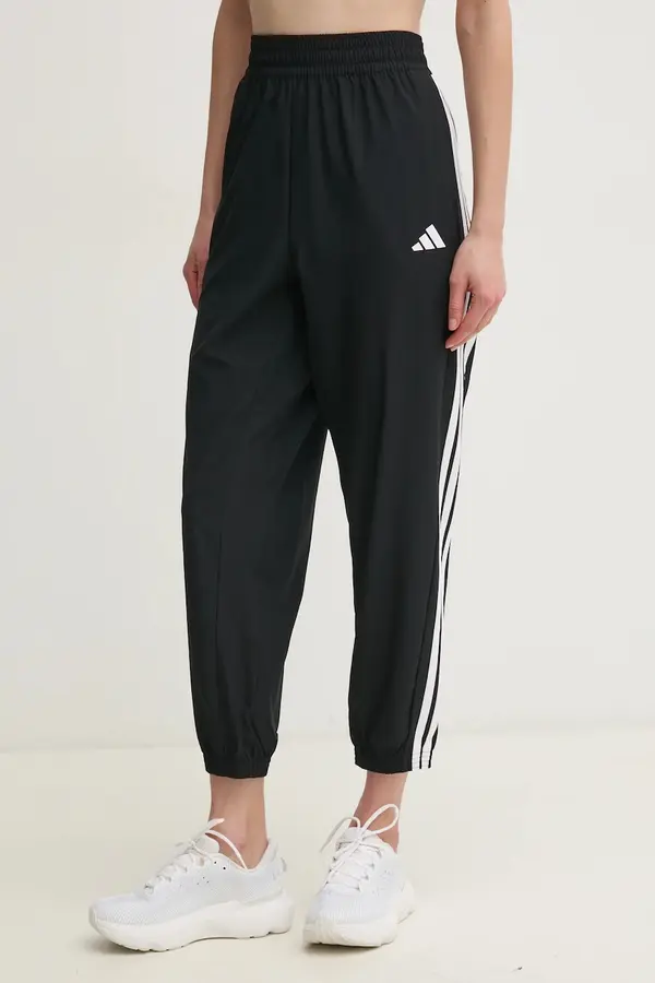 Adidas Hlače za trening adidas Performance 3 Stripes boja: crna, s aplikacijom, JI8313