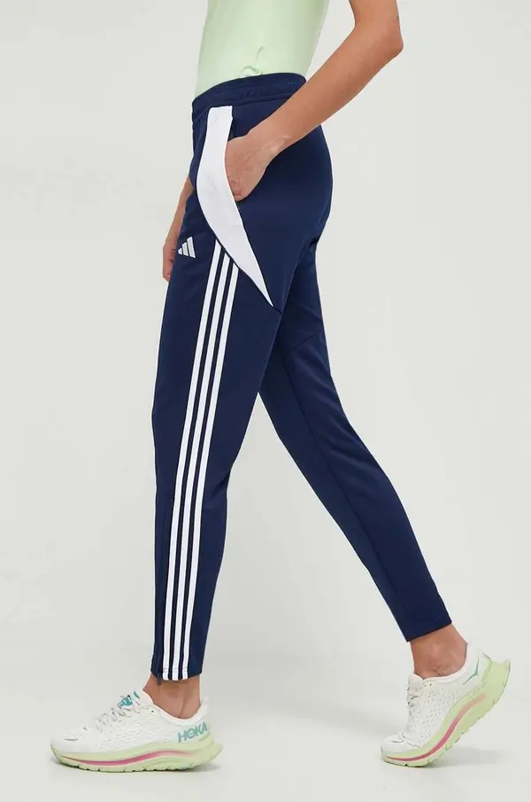 Adidas Hlače za trening adidas Performance Tiro 24 boja: tamno plava, s aplikacijom