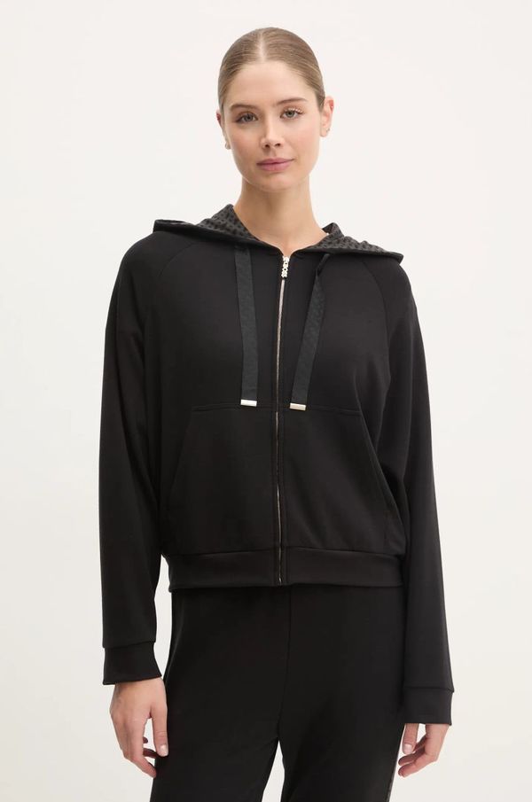 BOSS Homewear dukserica BOSS boja: crna, s kapuljačom, bez uzorka, 50535842