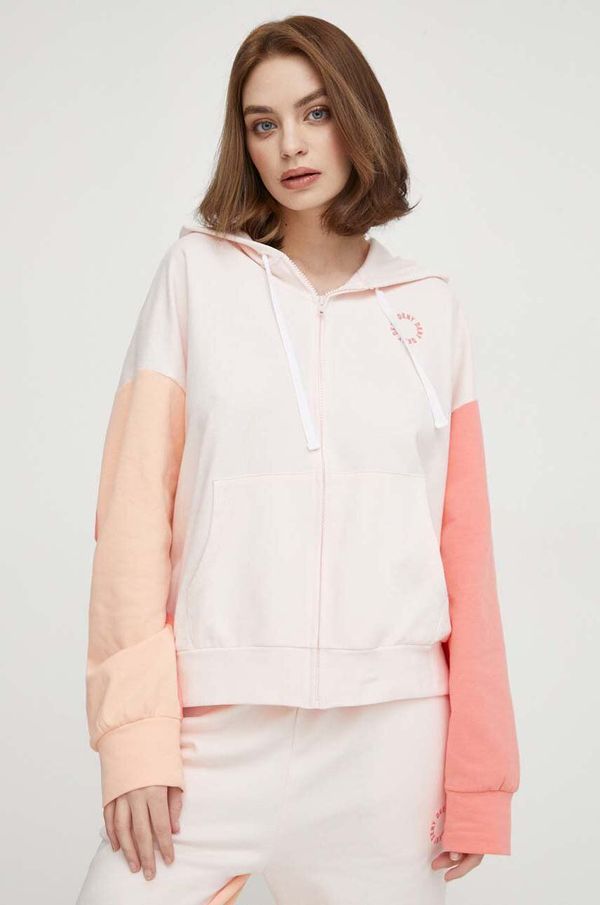 DKNY Homewear dukserica Dkny boja: ružičasta, s kapuljačom, bez uzorka