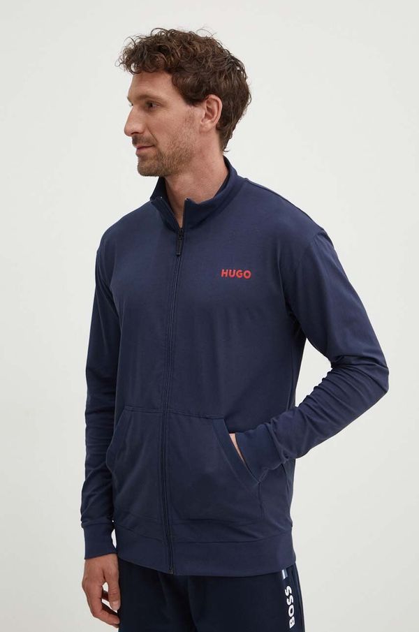 Hugo Homewear dukserica HUGO boja: tamno plava, s tiskom