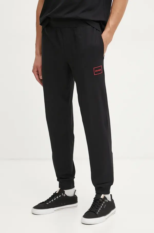 Hugo Homewear hlače HUGO boja: crna, bez uzorka, 50525246