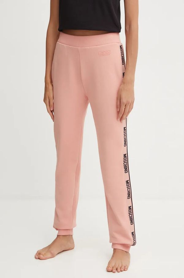 Moschino Underwear Homewear hlače Moschino Underwear boja: ružičasta, s aplikacijom, A68924424