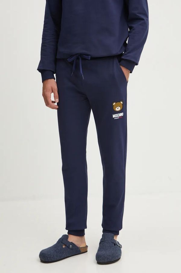 Moschino Underwear Homewear hlače Moschino Underwear boja: tamno plava, s tiskom, 68904413