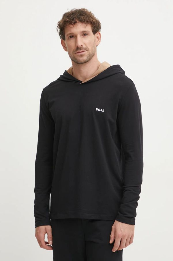 Boss Homewear majica dugih rukava BOSS boja: crna, bez uzorka