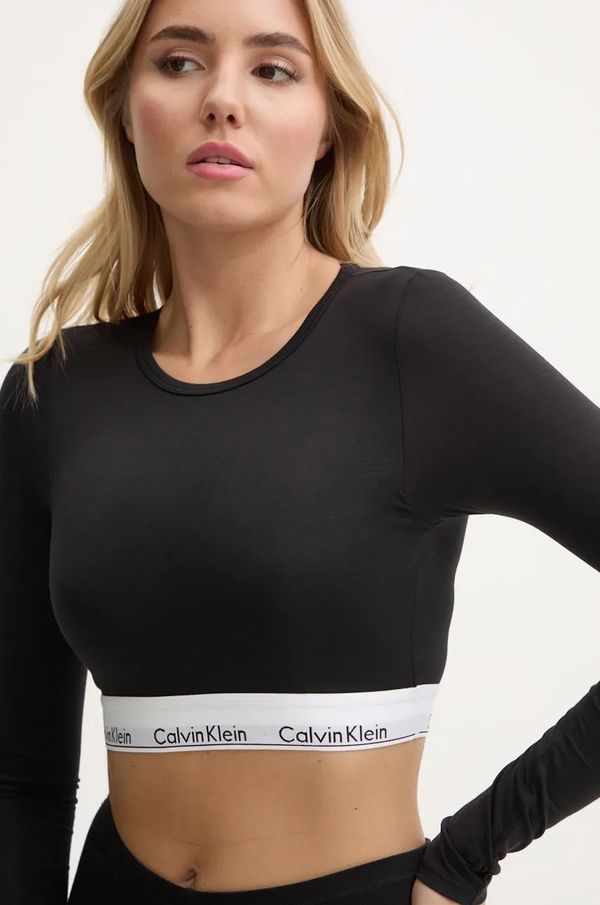 Calvin Klein Underwear Homewear majica dugih rukava Calvin Klein Underwear boja: crna, 000QF8009E