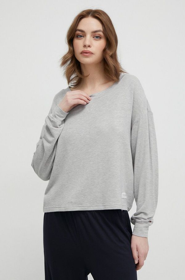 Tommy Hilfiger Homewear majica dugih rukava Tommy Hilfiger boja: siva