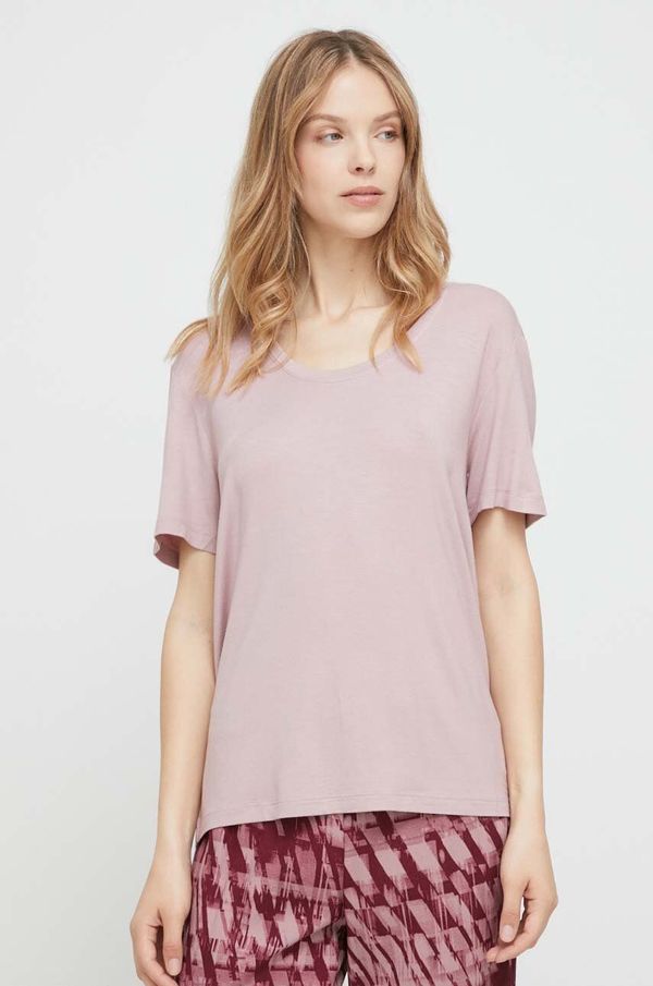 Calvin Klein Underwear Homewear majica kratkih rukava Calvin Klein Underwear boja: ružičasta