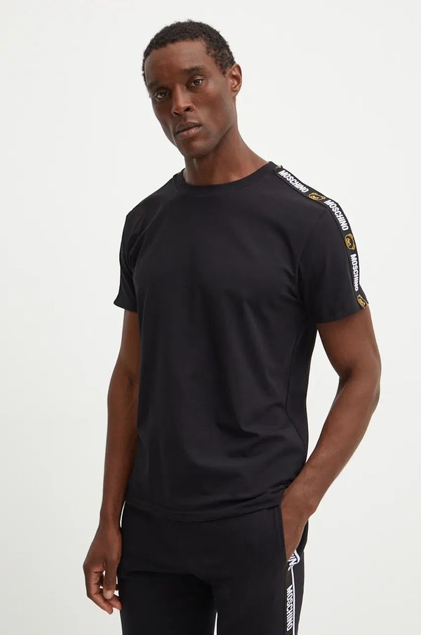 Moschino Underwear Homewear majica kratkih rukava Moschino Underwear boja: crna, s aplikacijom, 07014406