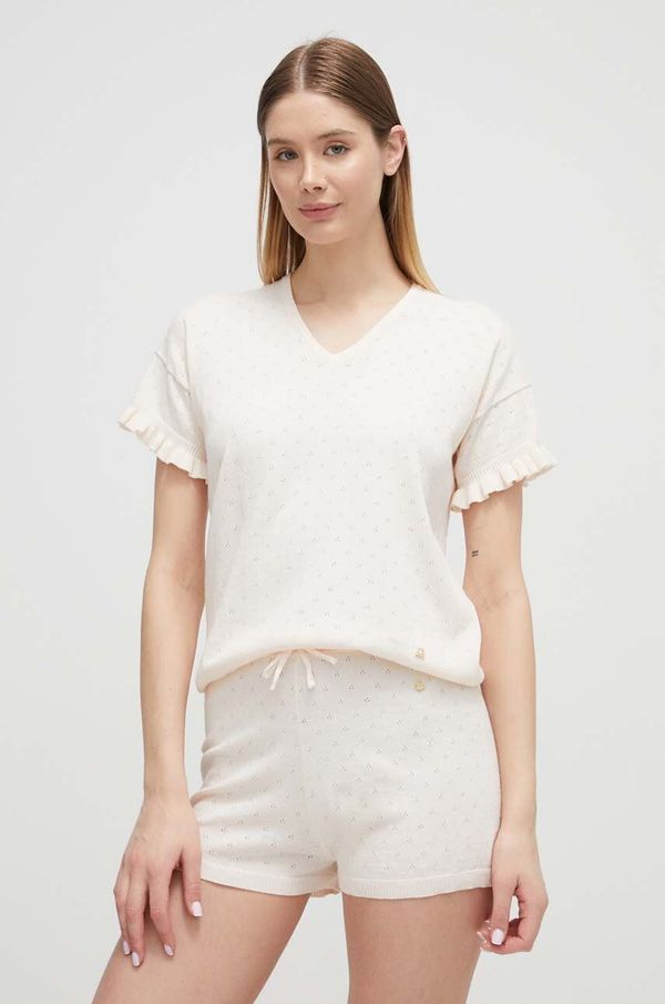 United Colors of Benetton Homewear majica kratkih rukava United Colors of Benetton boja: bež