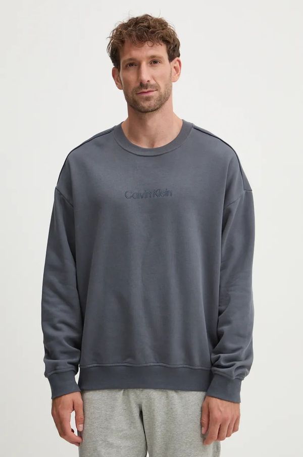 Calvin Klein Underwear Homewear pamučna dukserica Calvin Klein Underwear boja: siva, bez uzorka, 000NM2686E