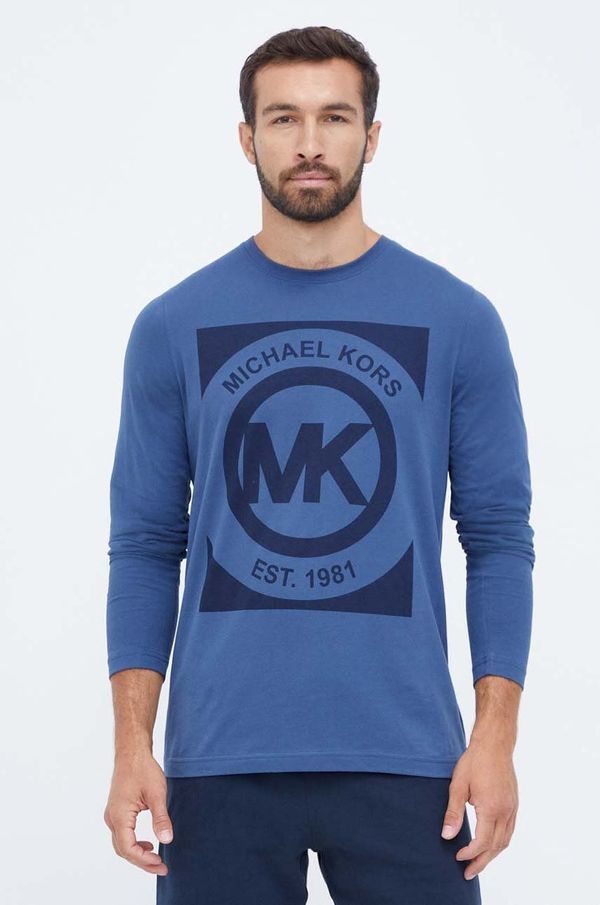 Michael Kors Homewear pamučna majica dugih rukava Michael Kors s tiskom
