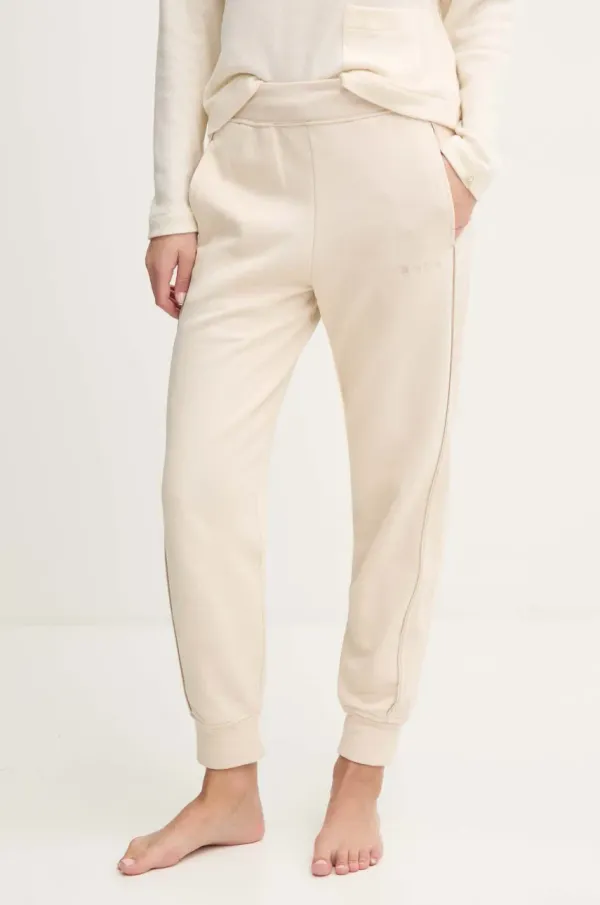 Calvin Klein Underwear Homewear pamučne hlače Calvin Klein Underwear boja: bež, bez uzorka, 000QS7262E