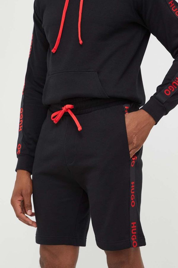Hugo Homewear pamučne kratke hlače HUGO boja: crna