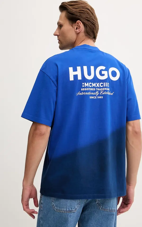 HUGO Blue HUGO Blue majica za muškarce od pamuka Nalono_F