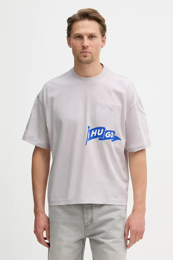HUGO Blue HUGO Blue majica za muškarce od pamuka Nohacrop