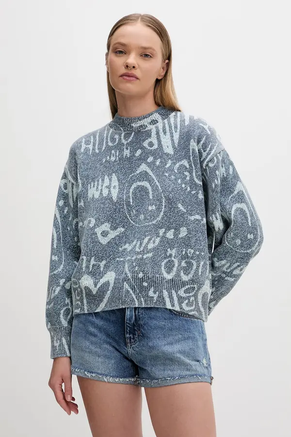 HUGO Blue HUGO Blue pulover za žene od pamuka Slicary_B