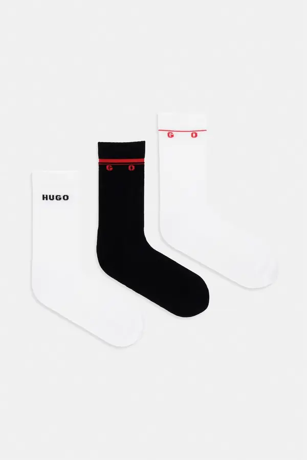 HUGO HUGO čarape za muškarce s pamukom 3P QS RIB SPACED MD 3-pack