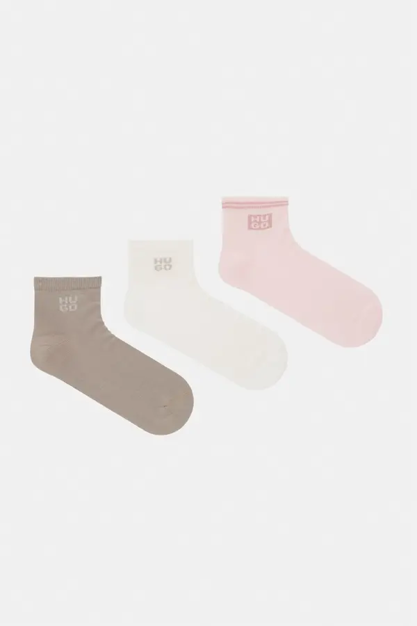 HUGO HUGO čarape za žene 3P SH LUREXLOGO CC W 3-pack