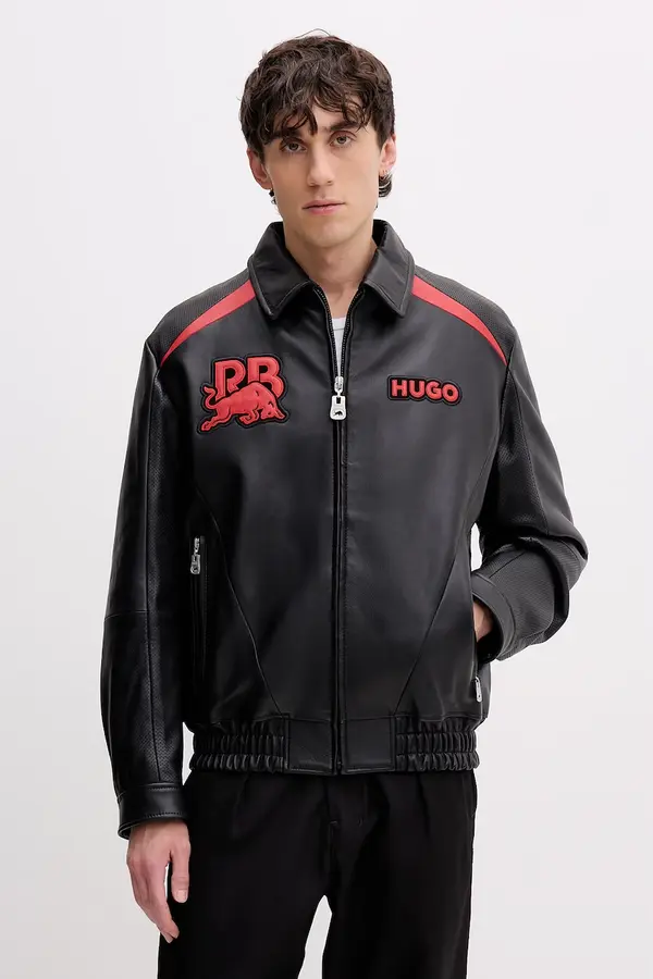 HUGO HUGO jakna za muškarce od kože Lugor_RB