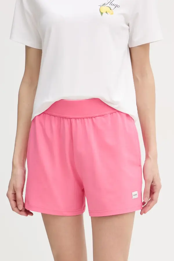 HUGO HUGO kratke hlače za žene s pamukom SIGNATURE_SHORT