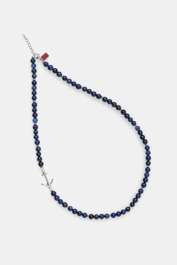 HUGO HUGO ogrlica za muškarce lapis lazuli E-BEADS5-NEC