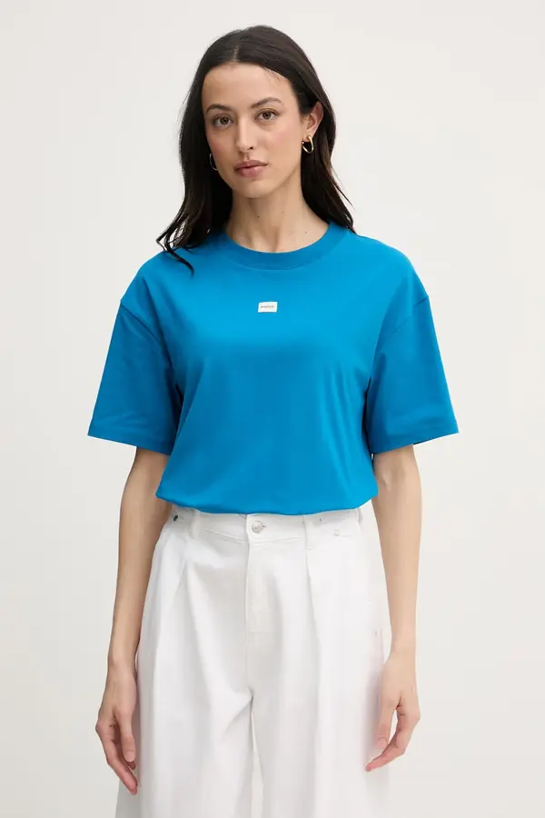HUGO HUGO oversize majica kratkih rukava za žene s modalom SIGNATURE_TSHIRT