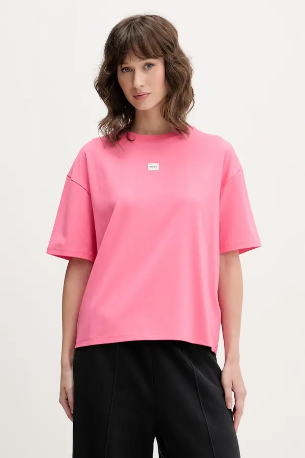 HUGO HUGO oversize majica kratkih rukava ženska s modalom SIGNATURE_TSHIRT