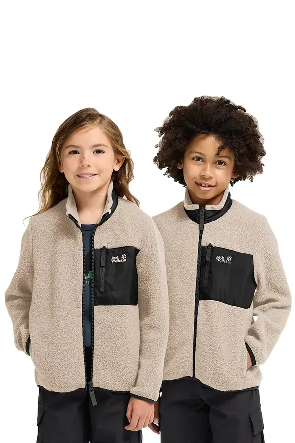 Jack Wolfskin Jack Wolfskin dukserica na zakopčavanje za djecu s flisom LITE CURL FZ K