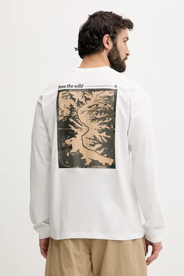 Jack Wolfskin Jack Wolfskin majica dugih rukava za muškarce od pamuka Confident